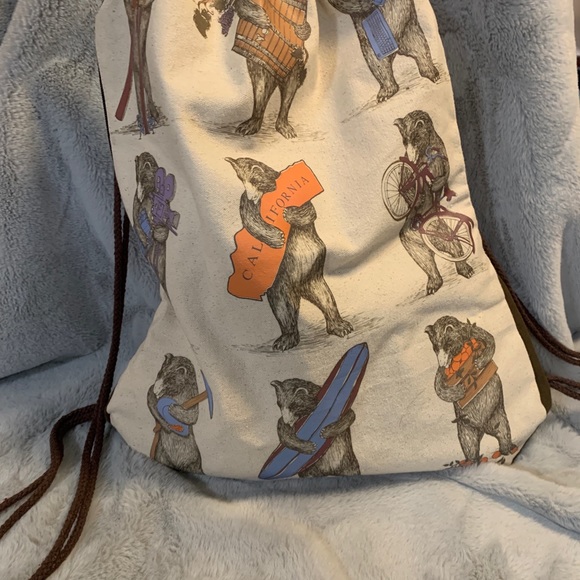 CA BEARS Sling Backpack Canvas California Souvenir Sports Travel SF Mercantile - Picture 3 of 16